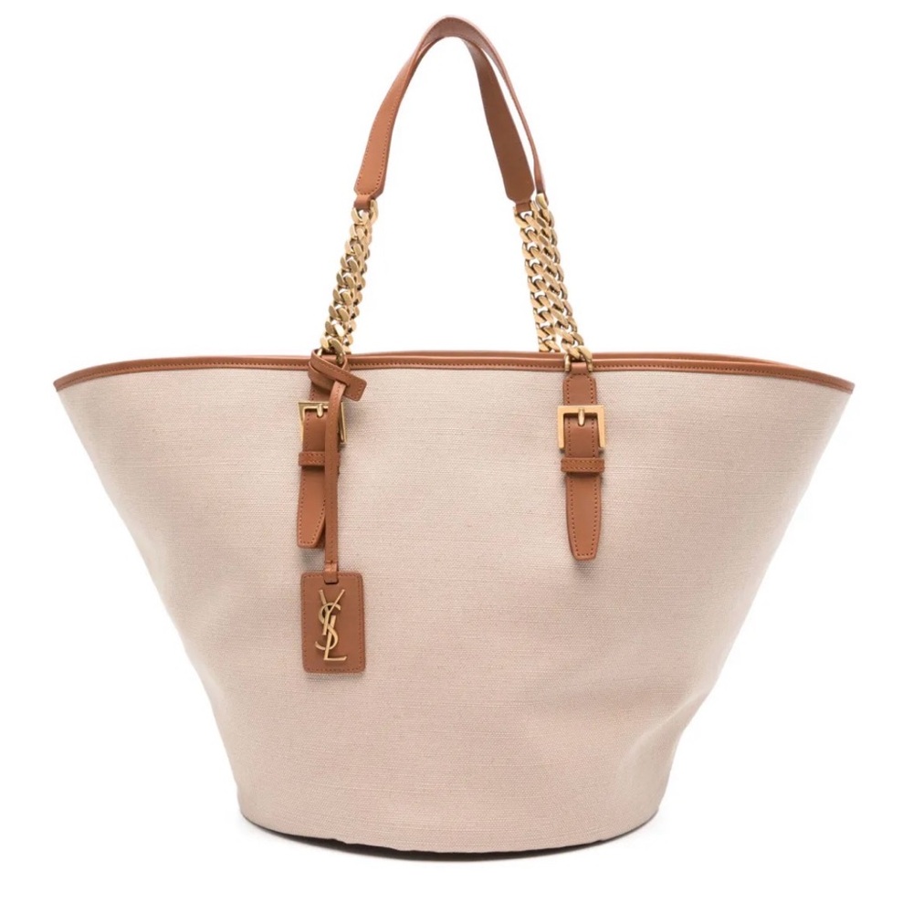 Saint Laurent Cassandre-tag canvas tote bag